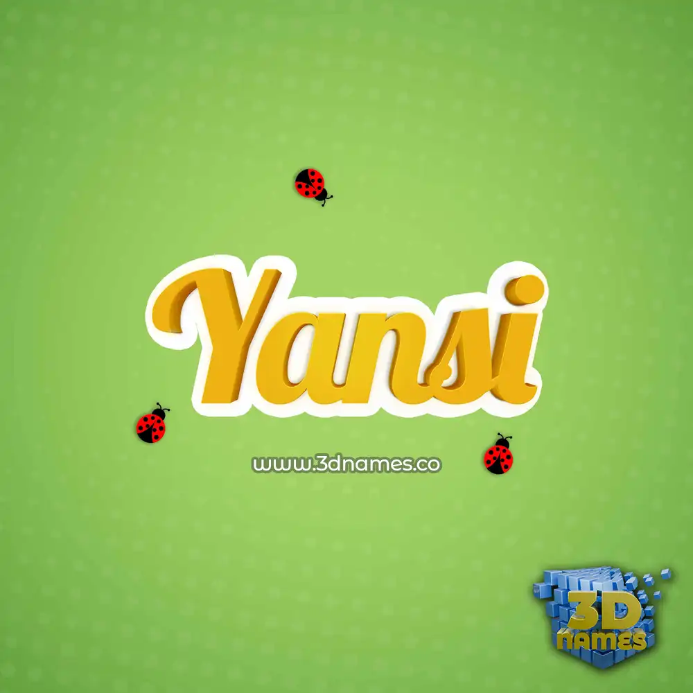 yansi in Ladybugs style - 3D name wallpaper
