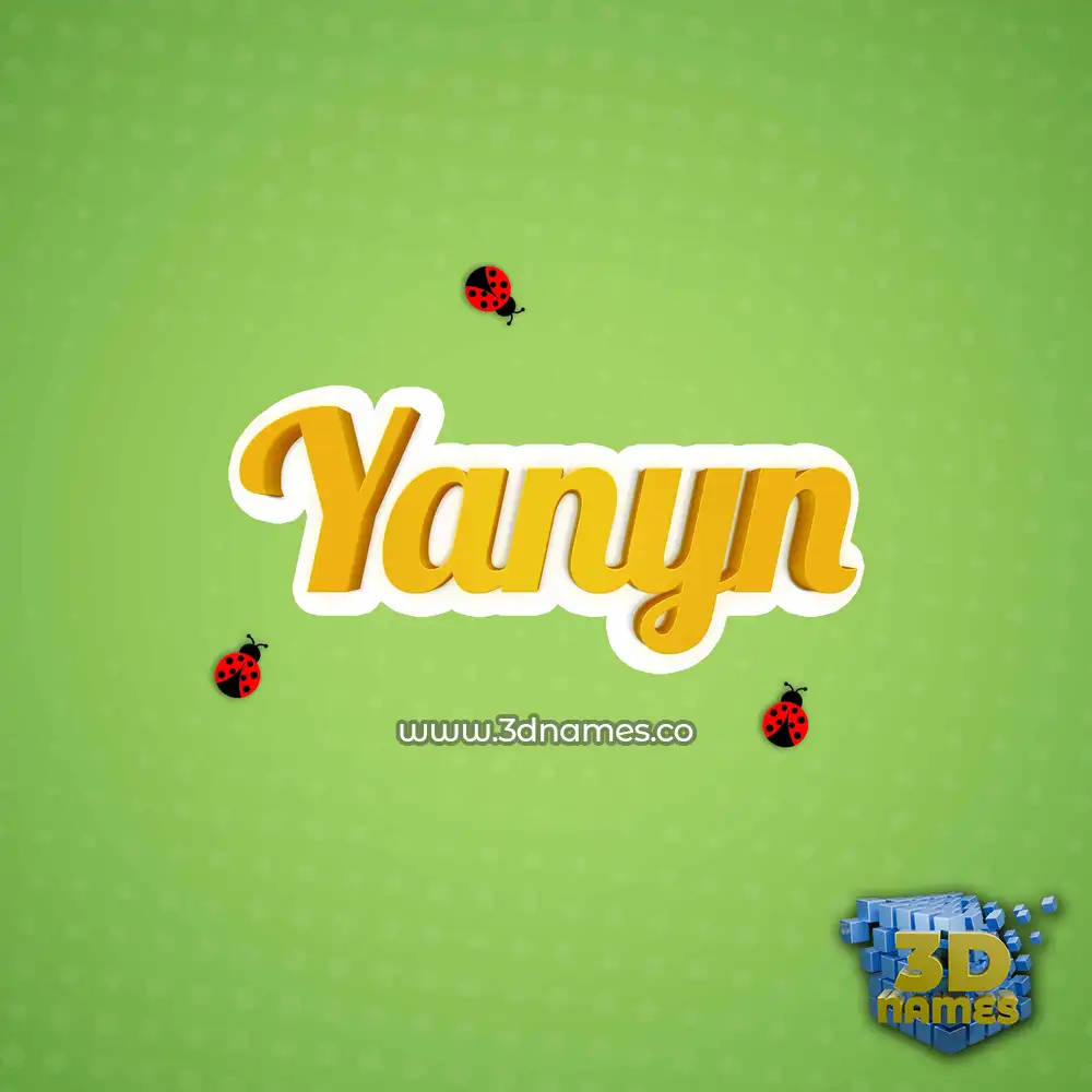 yanyn in Ladybugs style - 3D name wallpaper