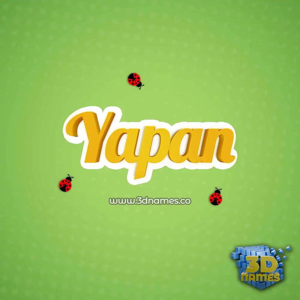 yapan in Ladybugs style - 3D name wallpaper