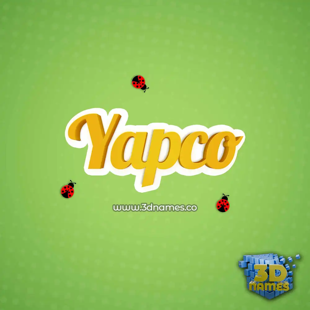 yapco in Ladybugs style - 3D name wallpaper