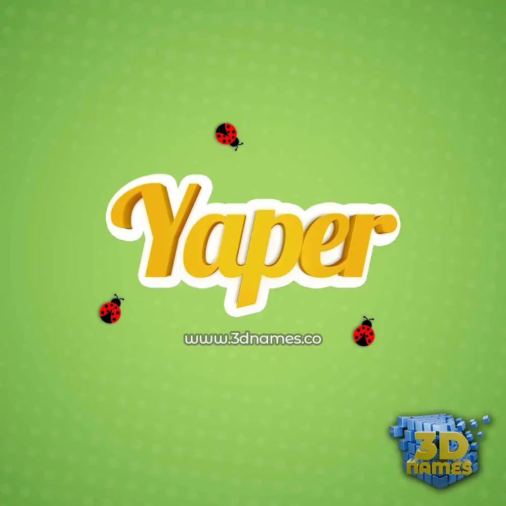 yaper in Ladybugs style - 3D name wallpaper