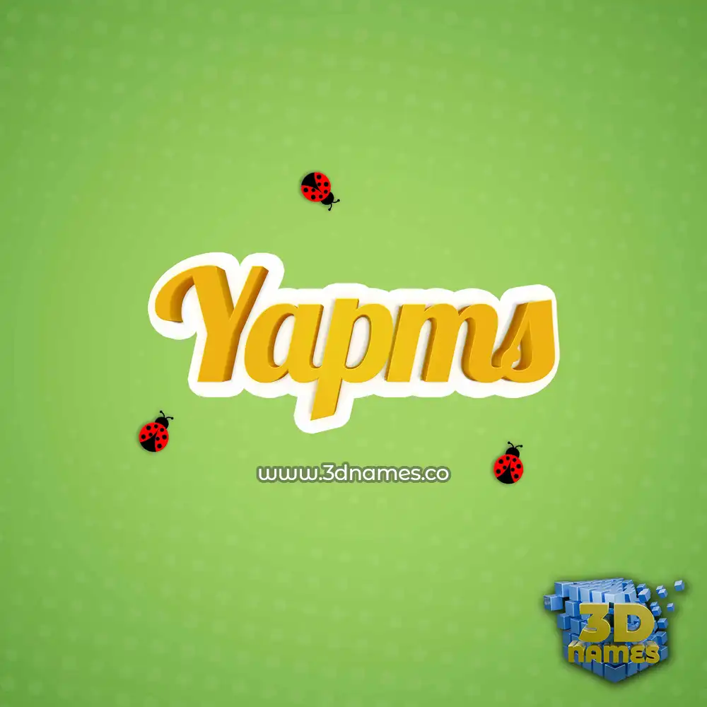 yapms in Ladybugs style - 3D name wallpaper