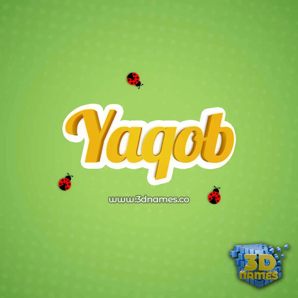 yaqob in Ladybugs style - 3D name wallpaper