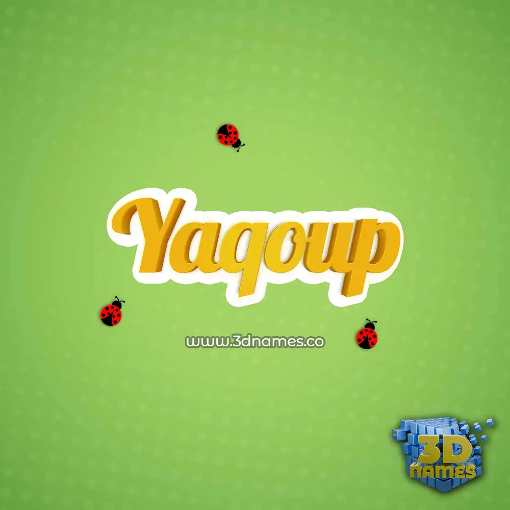 yaqoup in Ladybugs style - 3D name wallpaper