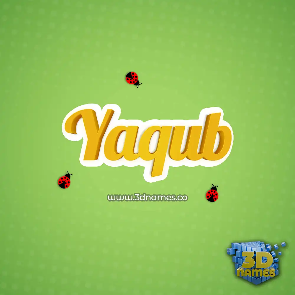 yaqub in Ladybugs style - 3D name wallpaper