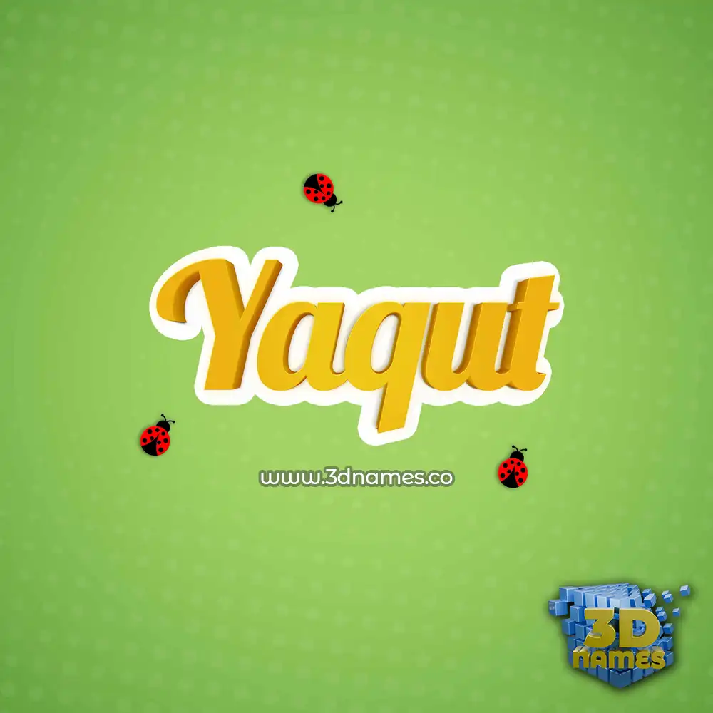 yaqut in Ladybugs style - 3D name wallpaper