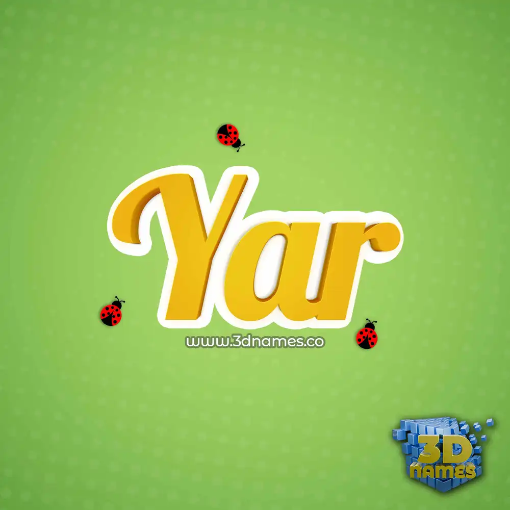 yar in Ladybugs style - 3D name wallpaper