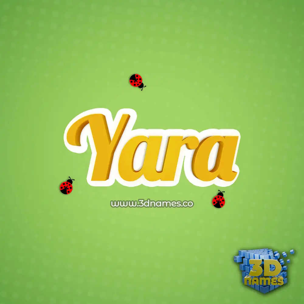 yara in Ladybugs style - 3D name wallpaper