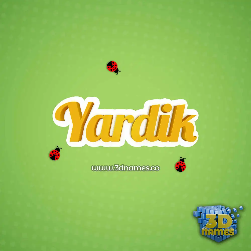 yardik in Ladybugs style - 3D name wallpaper