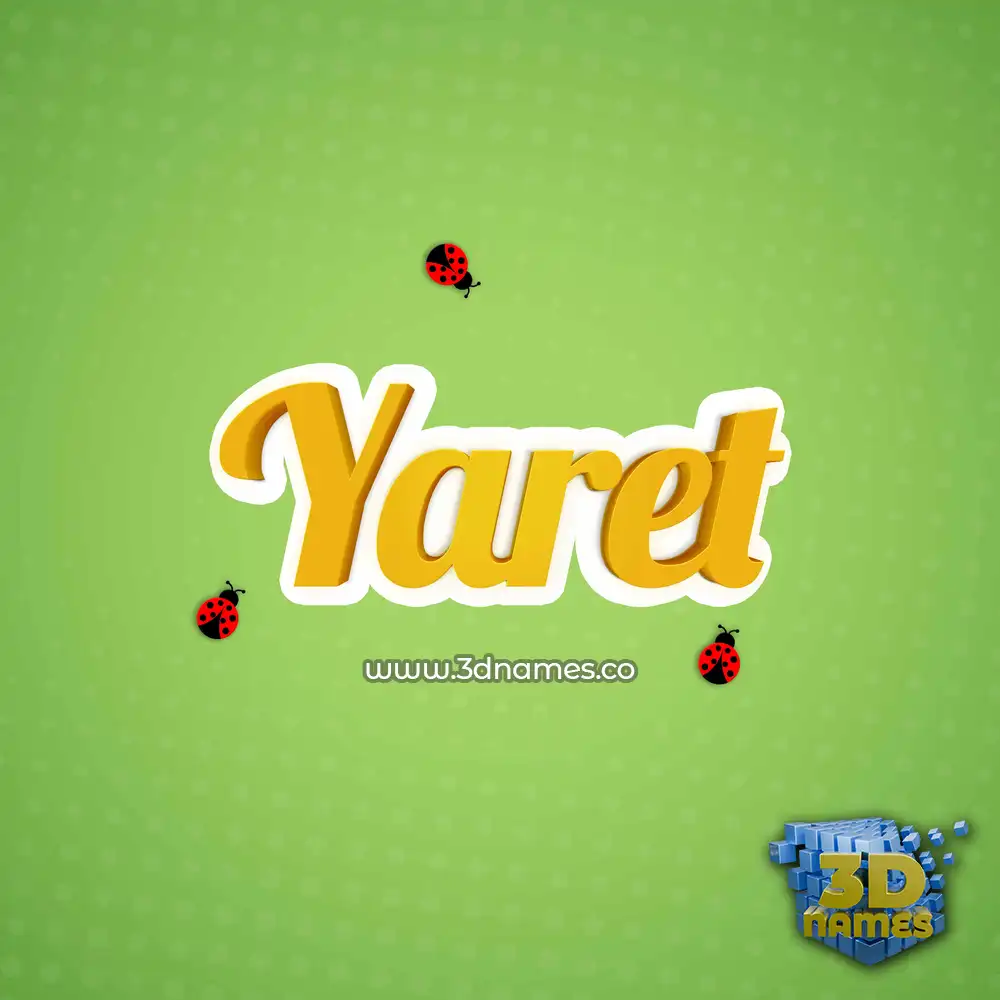 yaret in Ladybugs style - 3D name wallpaper