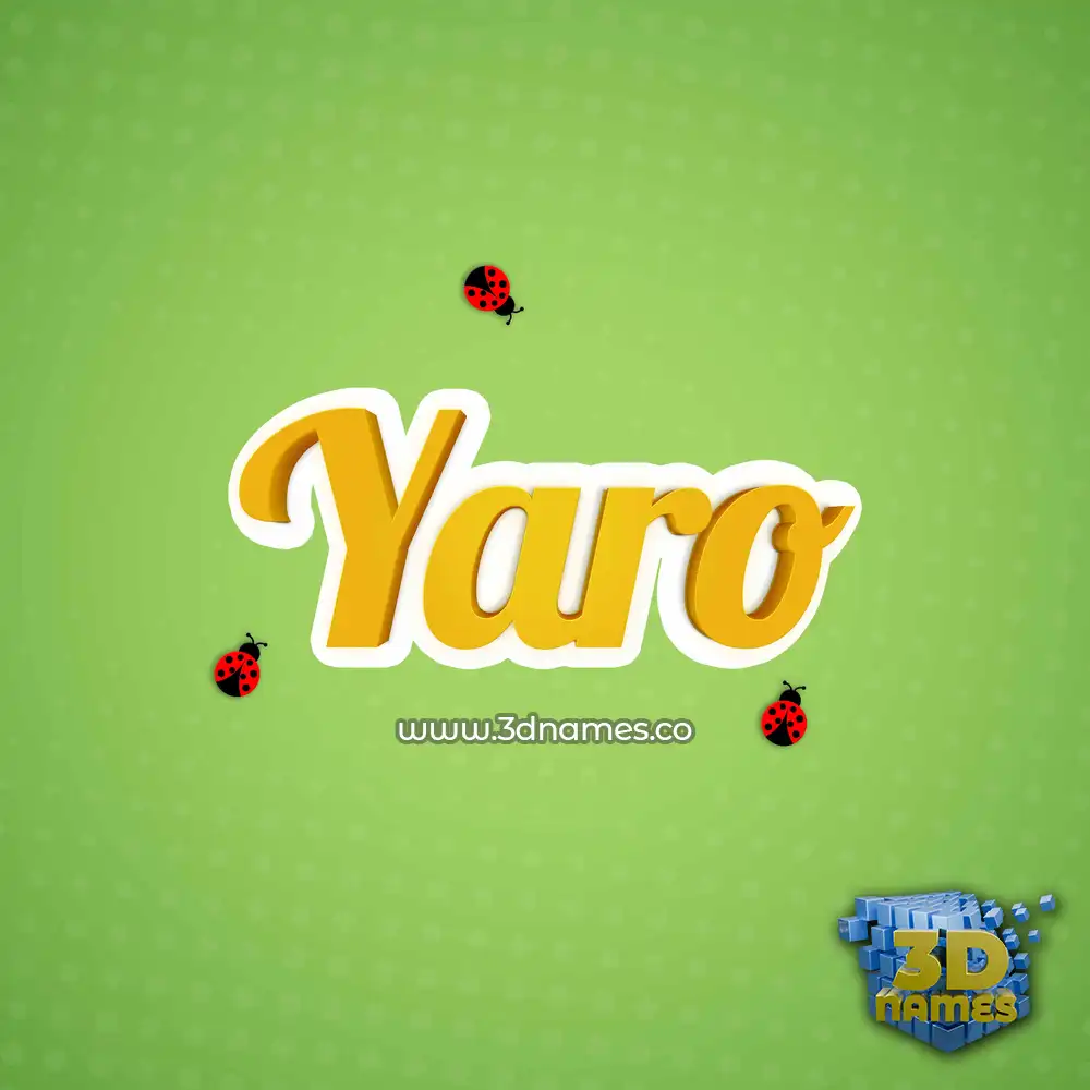 yaro in Ladybugs style - 3D name wallpaper