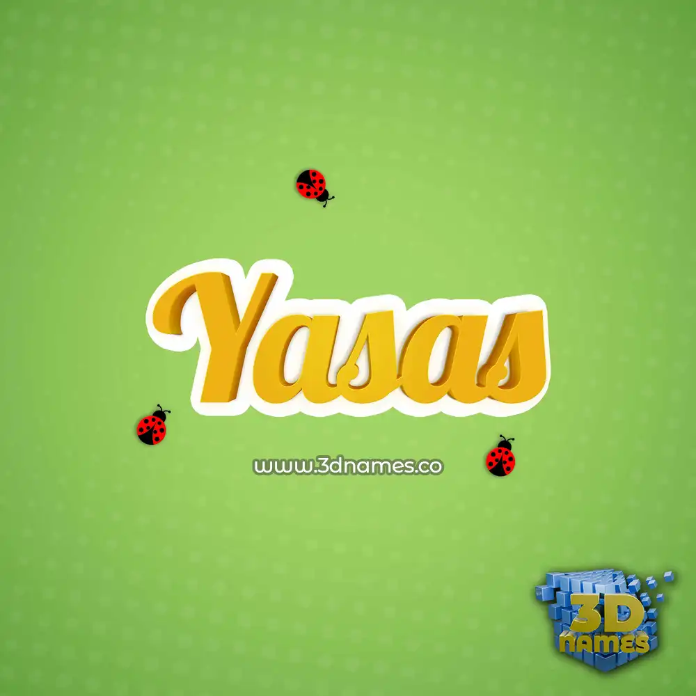 yasas in Ladybugs style - 3D name wallpaper
