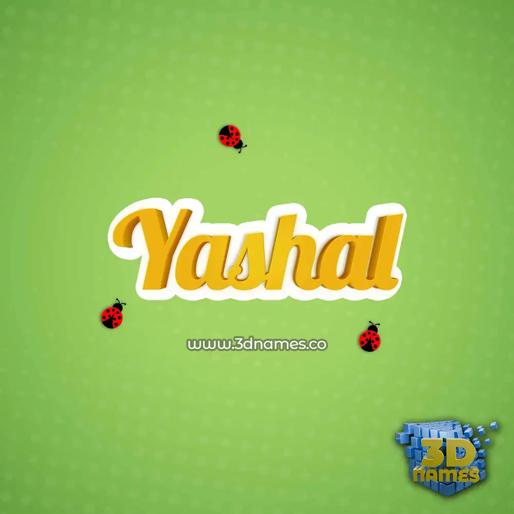 yashal in Ladybugs style - 3D name wallpaper