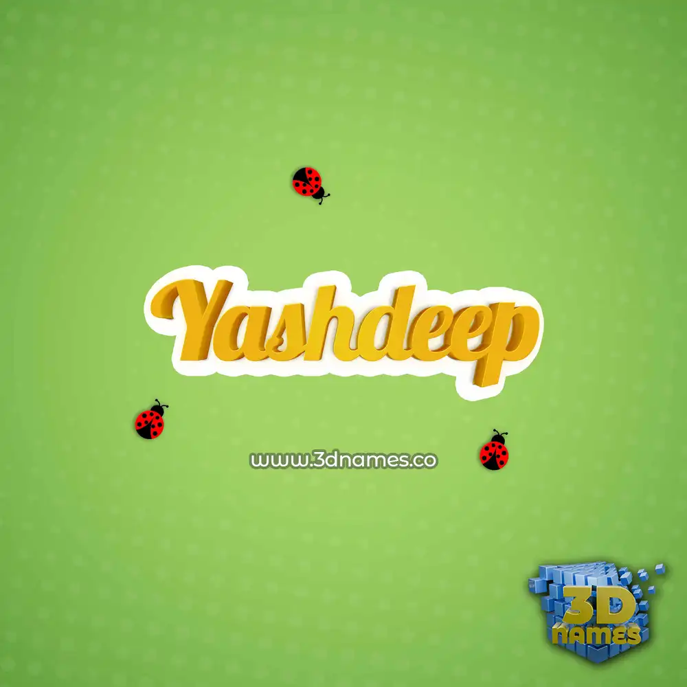 yashdeep in Ladybugs style - 3D name wallpaper