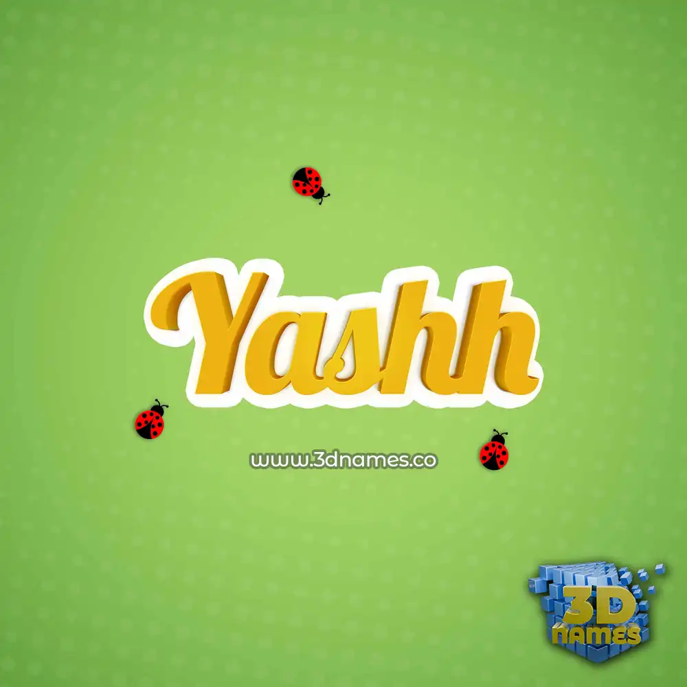 yashh in Ladybugs style - 3D name wallpaper