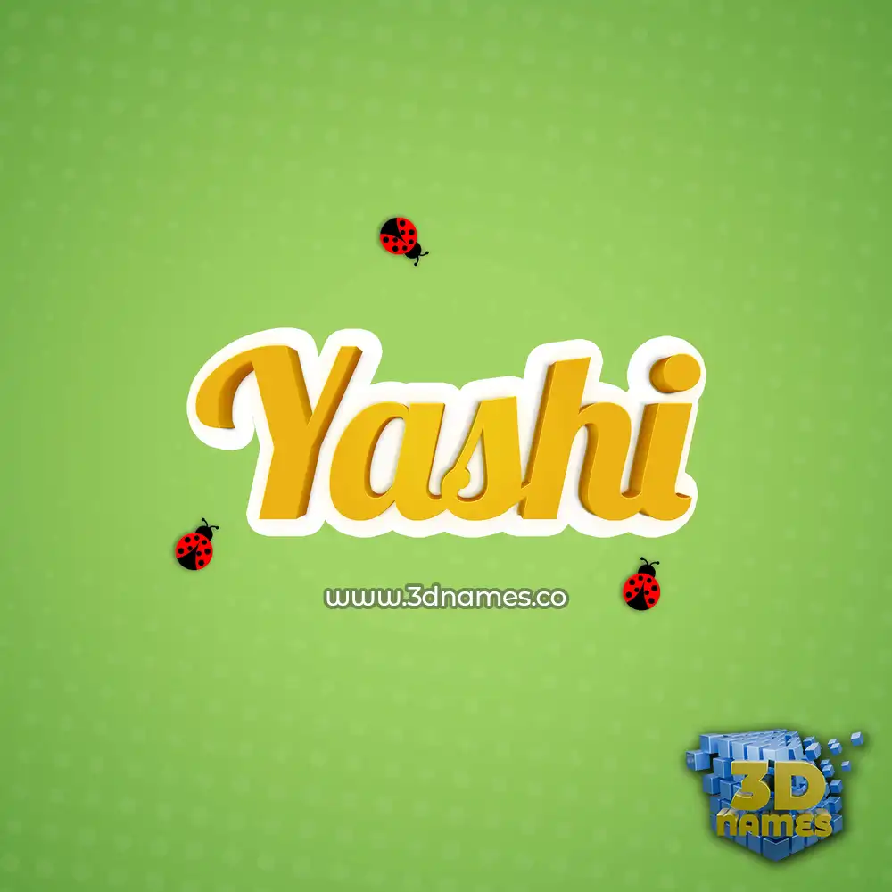 yashi in Ladybugs style - 3D name wallpaper