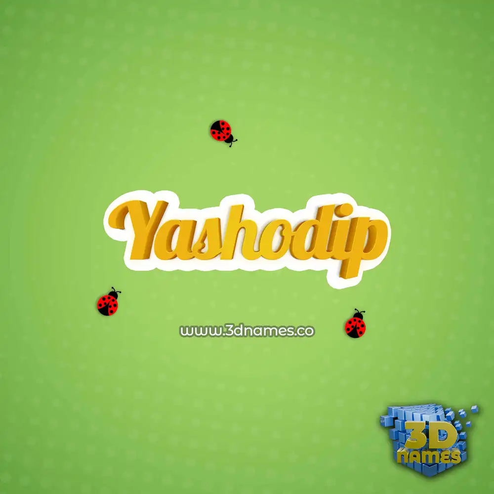 yashodip in Ladybugs style - 3D name wallpaper