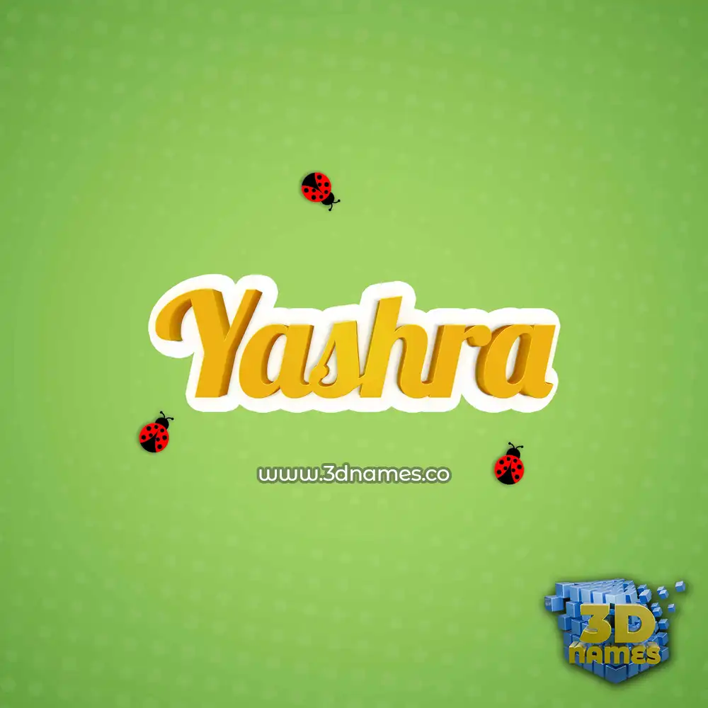yashra in Ladybugs style - 3D name wallpaper