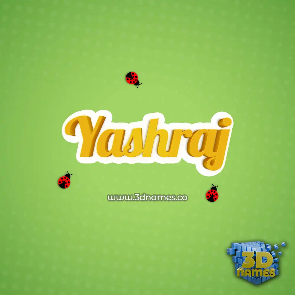 yashraj in Ladybugs style - 3D name wallpaper