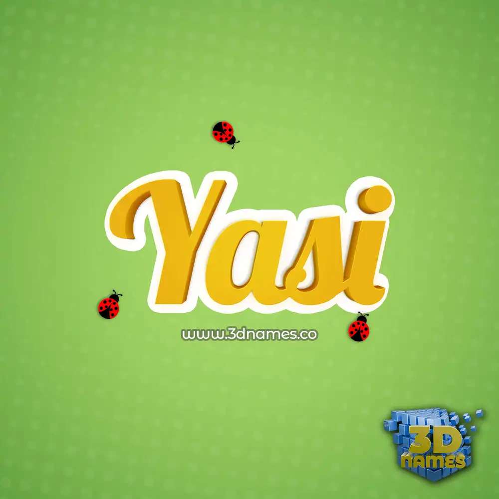 yasi in Ladybugs style - 3D name wallpaper