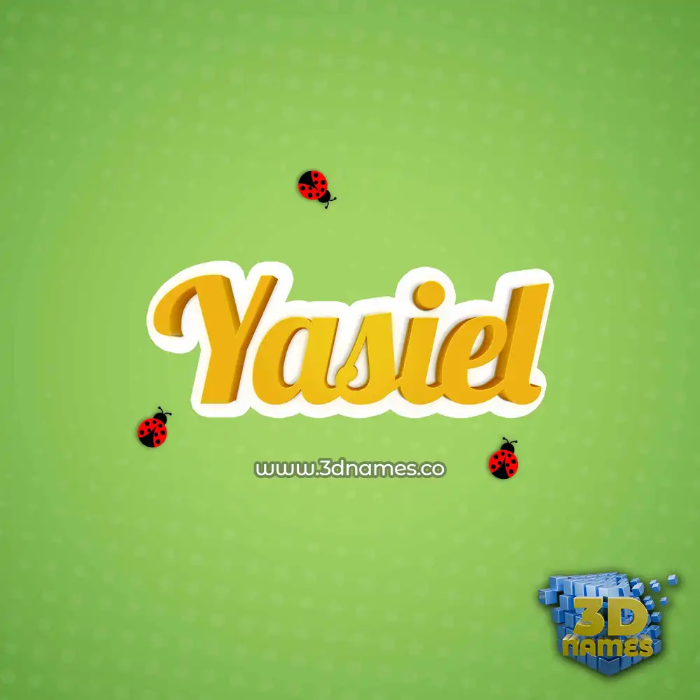 yasiel in Ladybugs style - 3D name wallpaper
