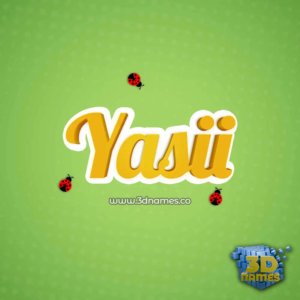 yasii in Ladybugs style - 3D name wallpaper