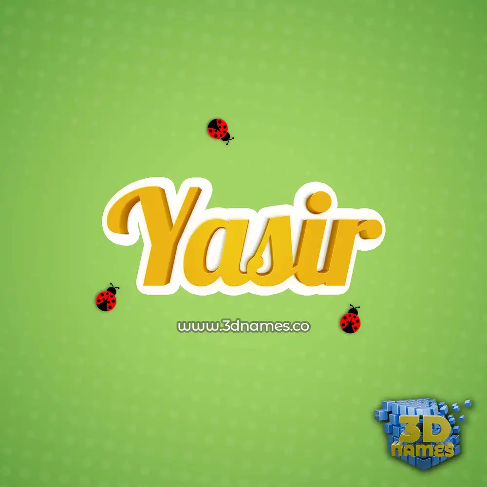 yasir in Ladybugs style - 3D name wallpaper