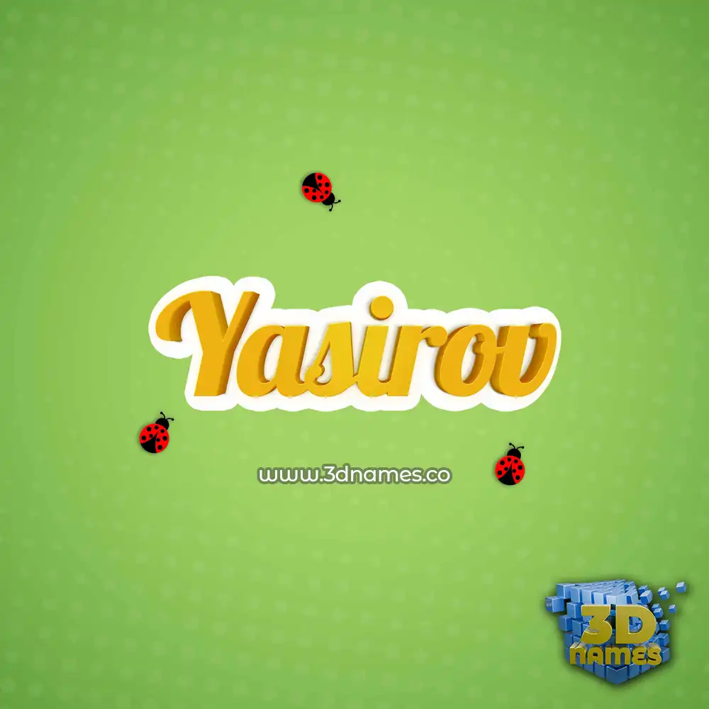 yasirov in Ladybugs style - 3D name wallpaper