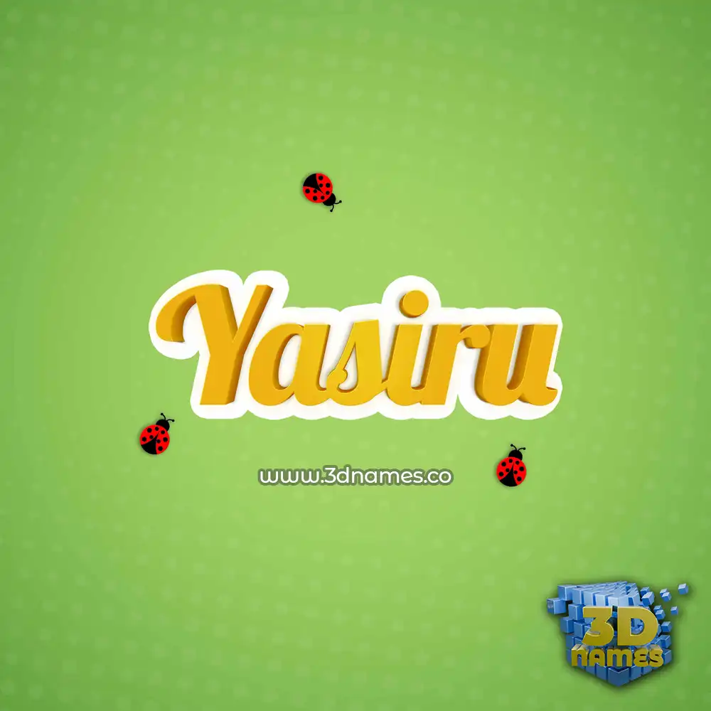 yasiru in Ladybugs style - 3D name wallpaper