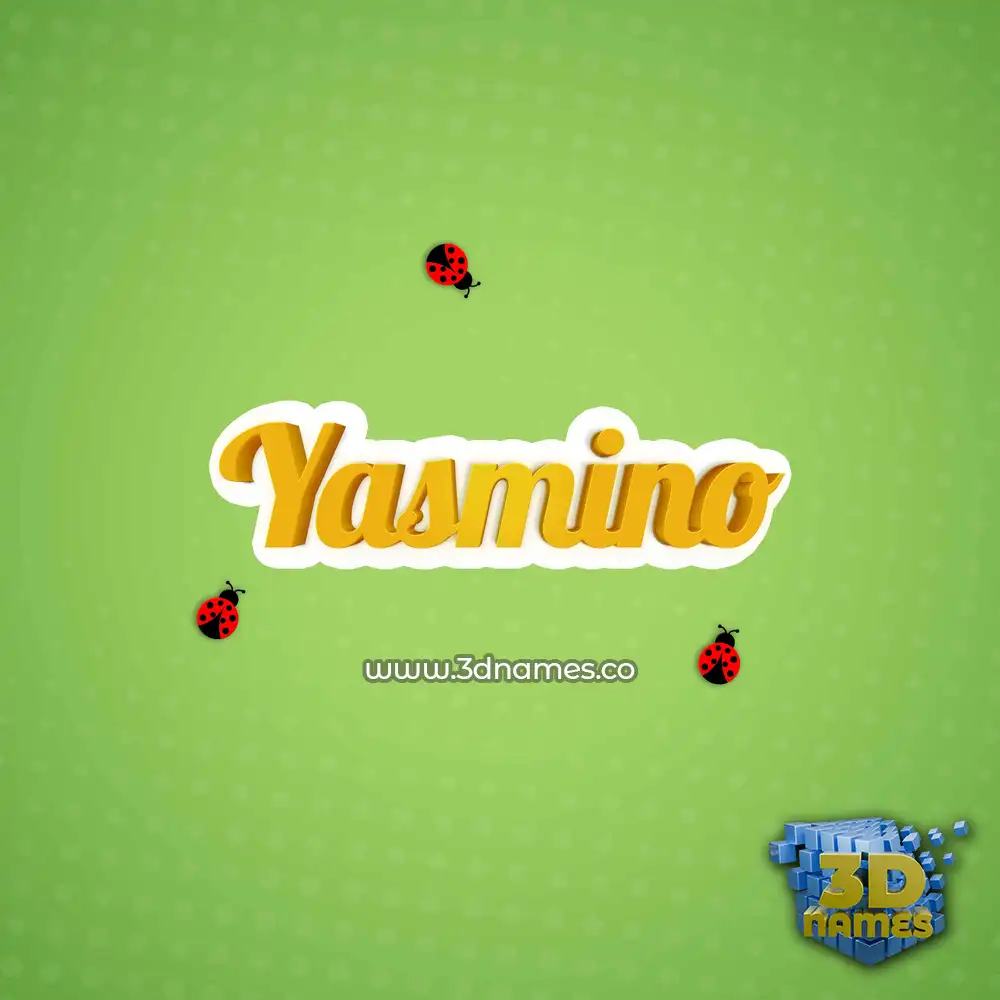 yasmino in Ladybugs style - 3D name wallpaper