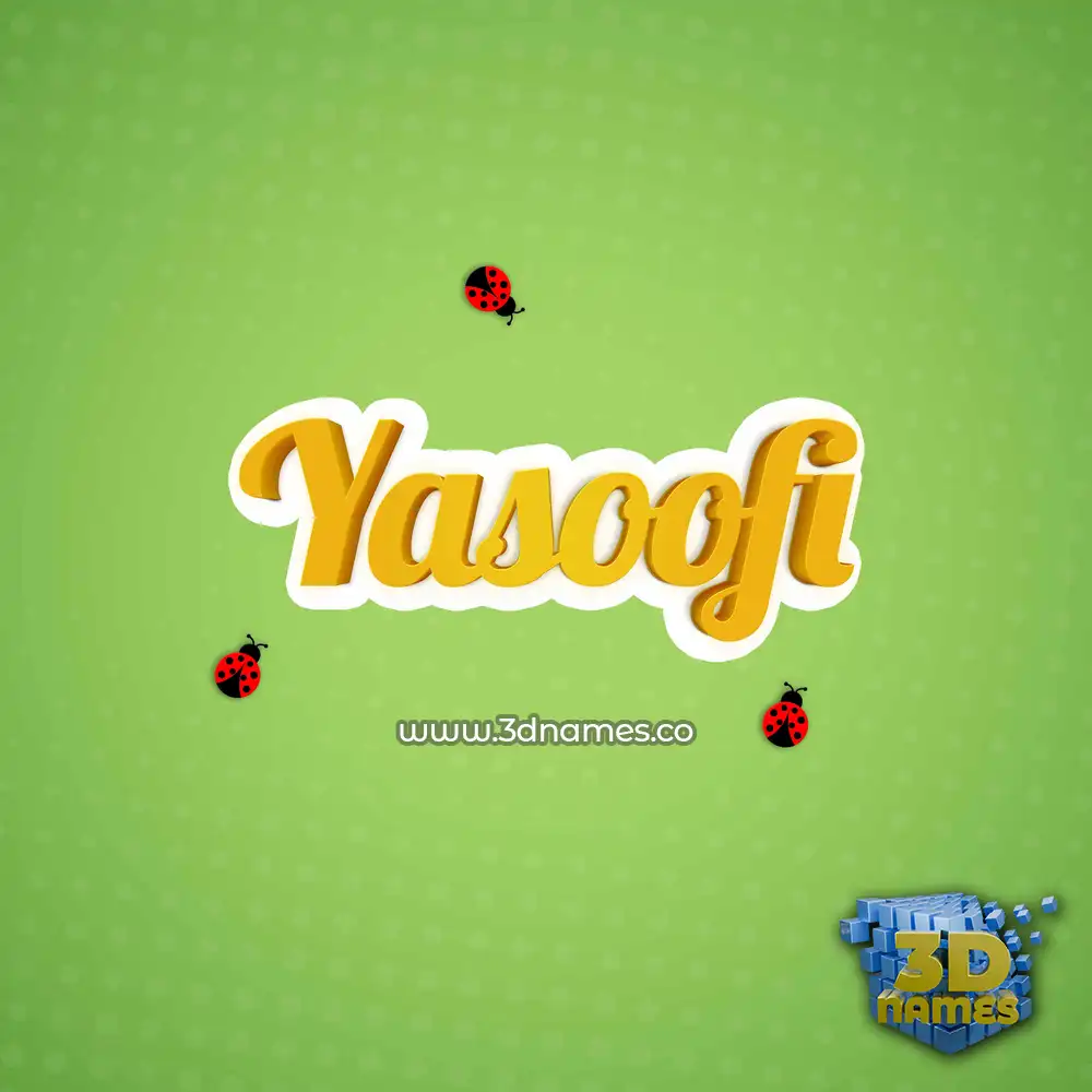 yasoofi in Ladybugs style - 3D name wallpaper