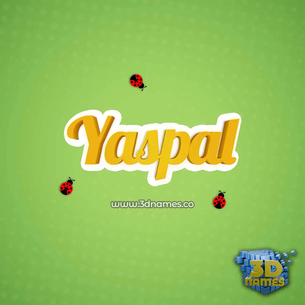 yaspal in Ladybugs style - 3D name wallpaper
