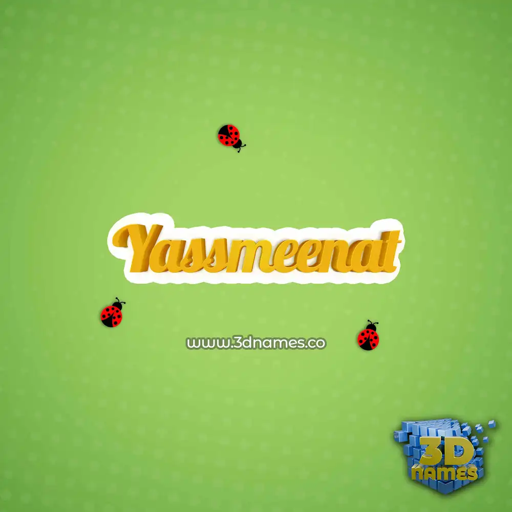 yassmeenat in Ladybugs style - 3D name wallpaper