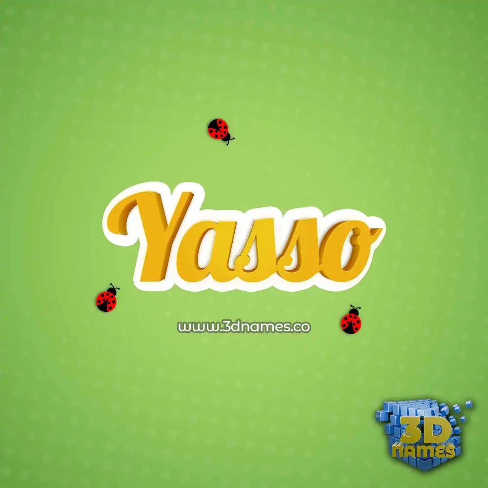 yasso in Ladybugs style - 3D name wallpaper