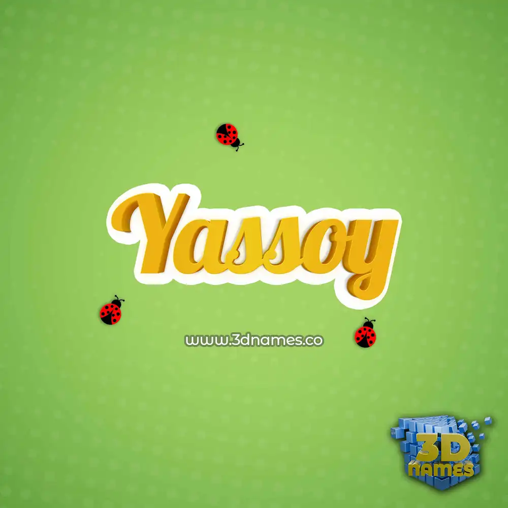 yassoy in Ladybugs style - 3D name wallpaper