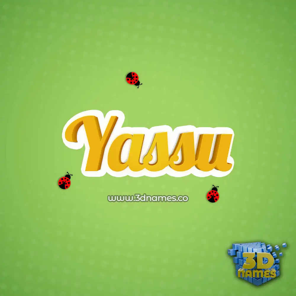 yassu in Ladybugs style - 3D name wallpaper