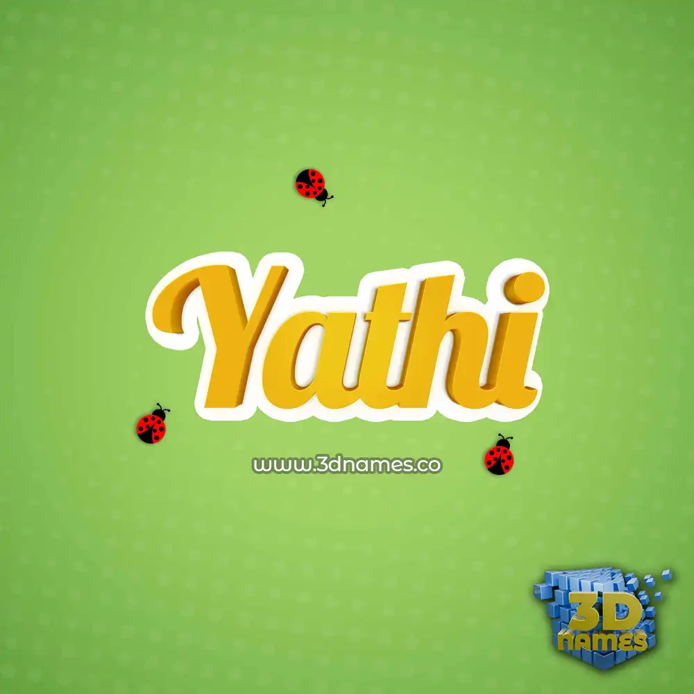 yathi in Ladybugs style - 3D name wallpaper