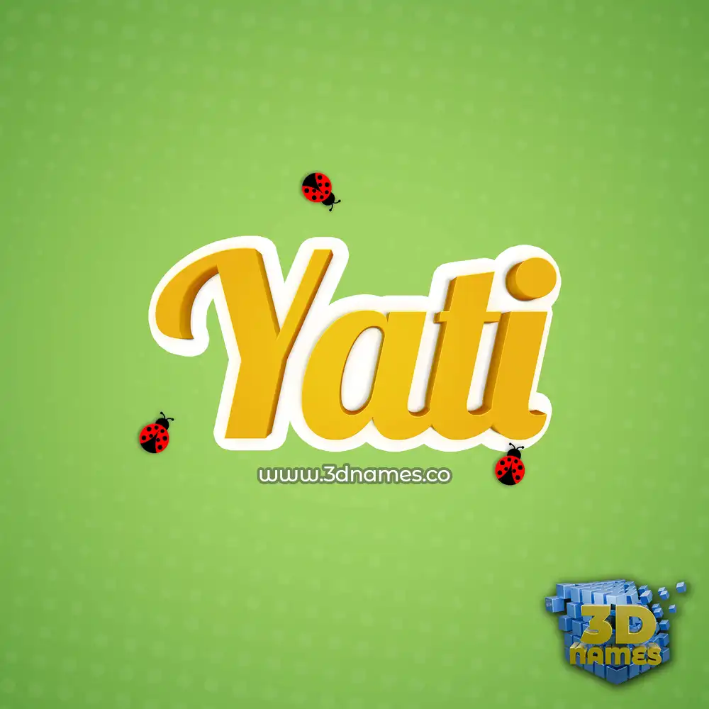 yati in Ladybugs style - 3D name wallpaper