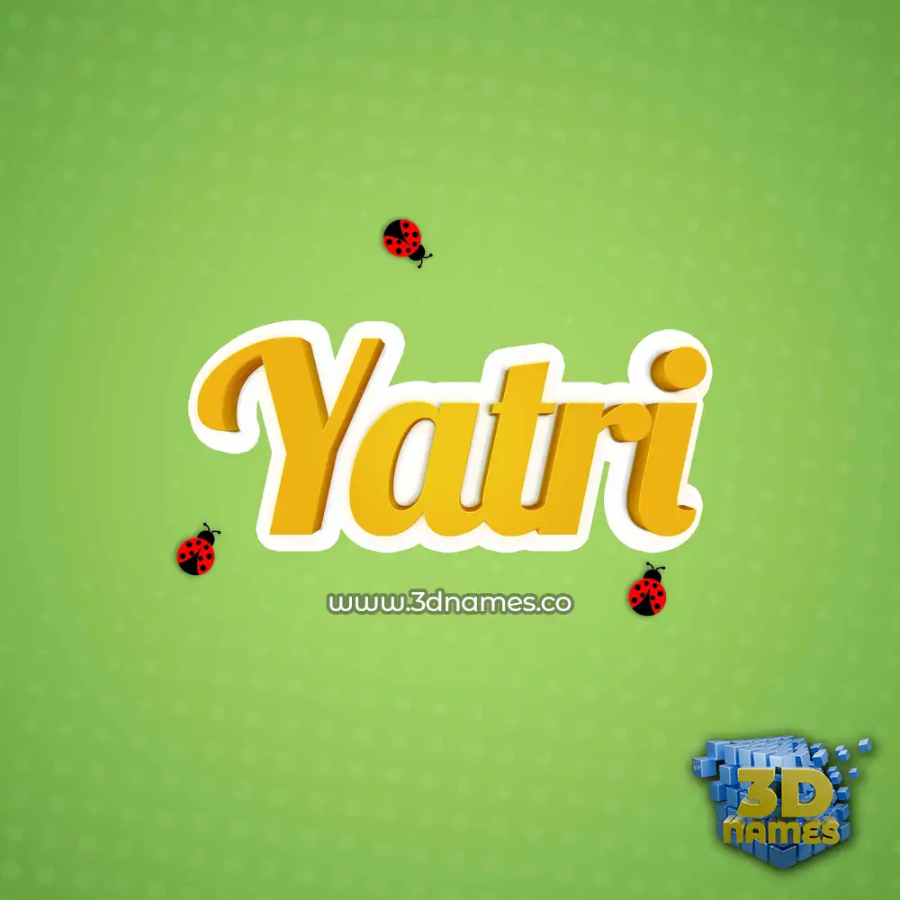 yatri in Ladybugs style - 3D name wallpaper