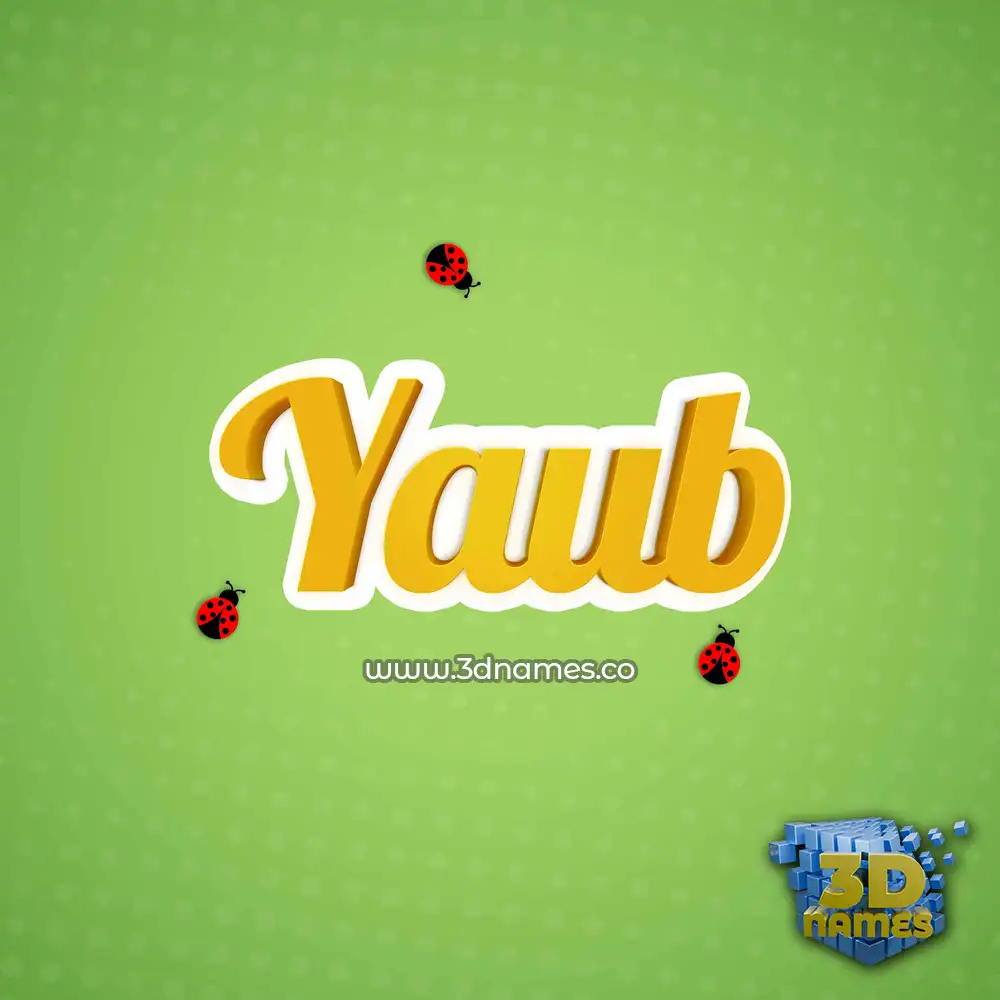 yaub in Ladybugs style - 3D name wallpaper
