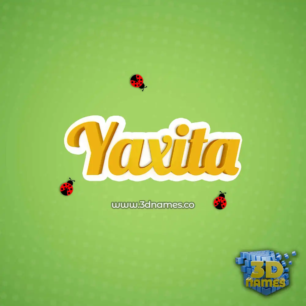 yaxita in Ladybugs style - 3D name wallpaper