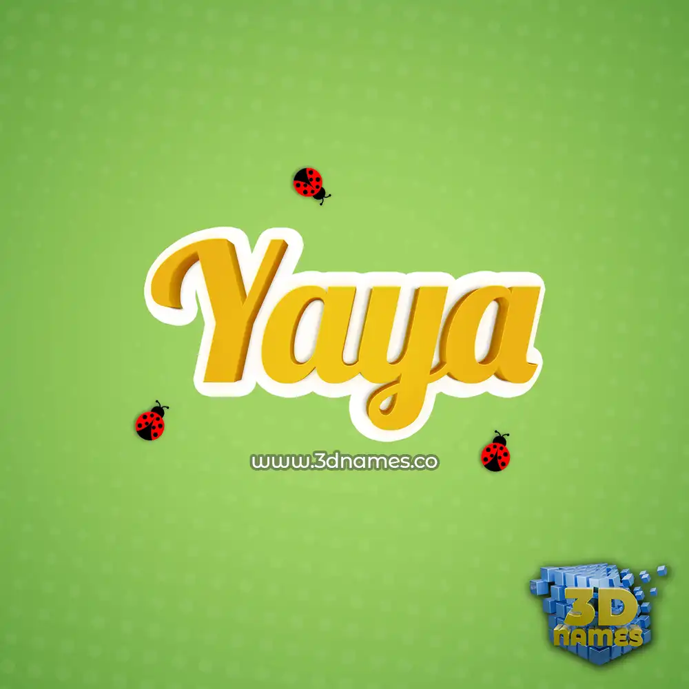 yaya in Ladybugs style - 3D name wallpaper