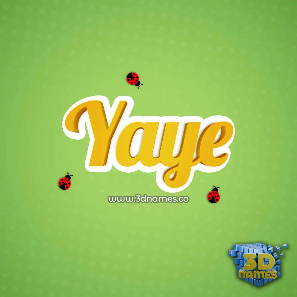 yaye in Ladybugs style - 3D name wallpaper