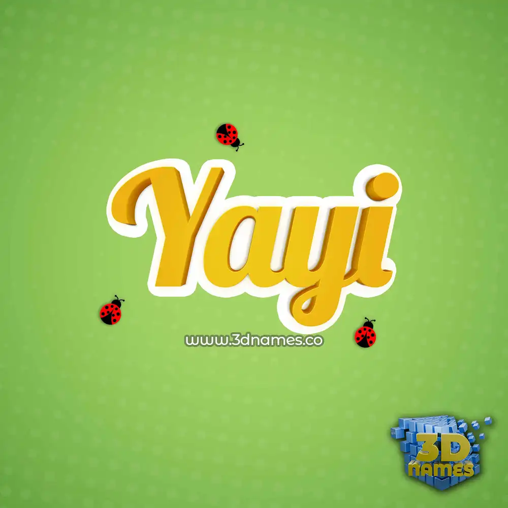 yayi in Ladybugs style - 3D name wallpaper