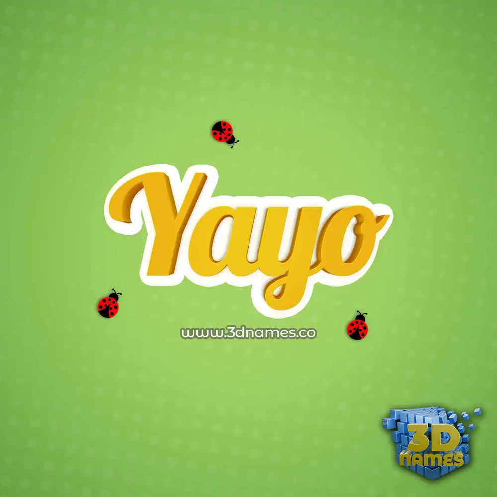 yayo in Ladybugs style - 3D name wallpaper
