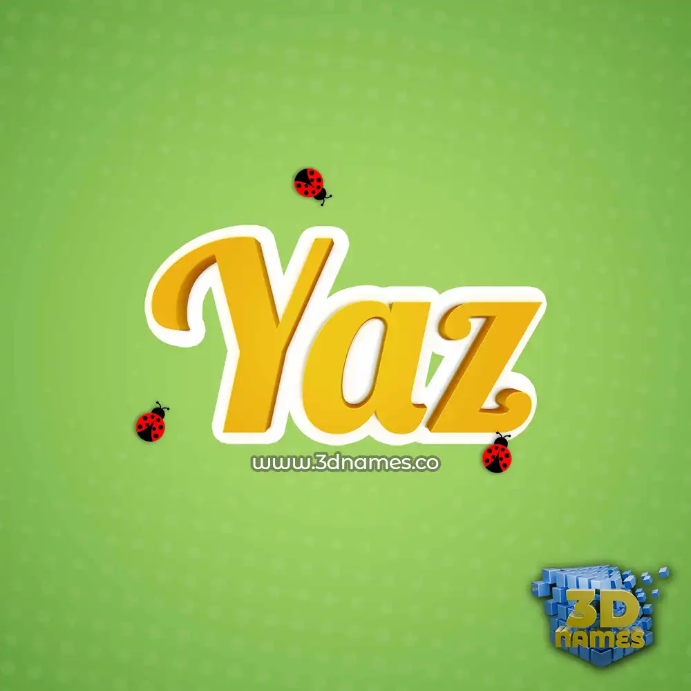 yaz in Ladybugs style - 3D name wallpaper