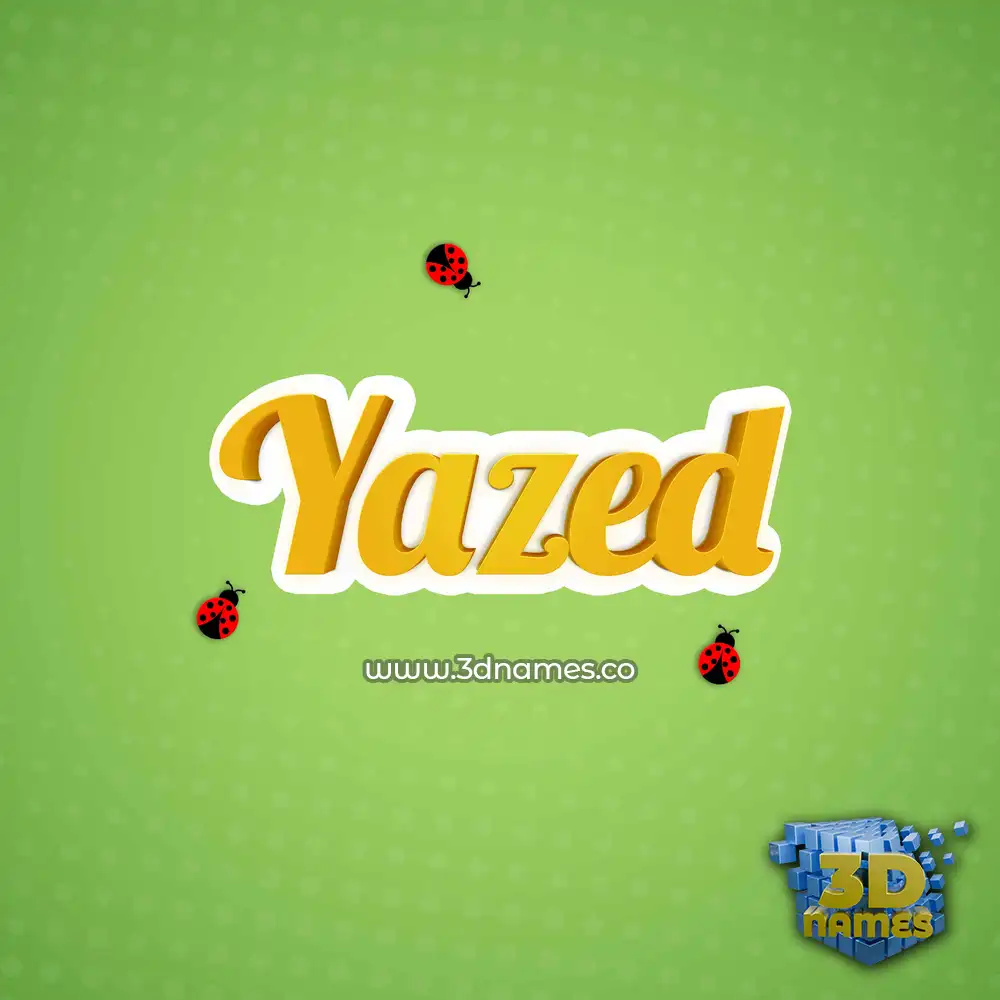 yazed in Ladybugs style - 3D name wallpaper