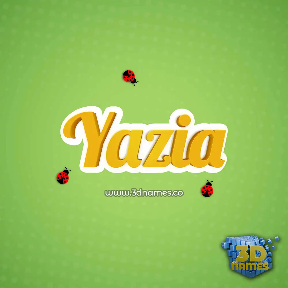 yazia in Ladybugs style - 3D name wallpaper