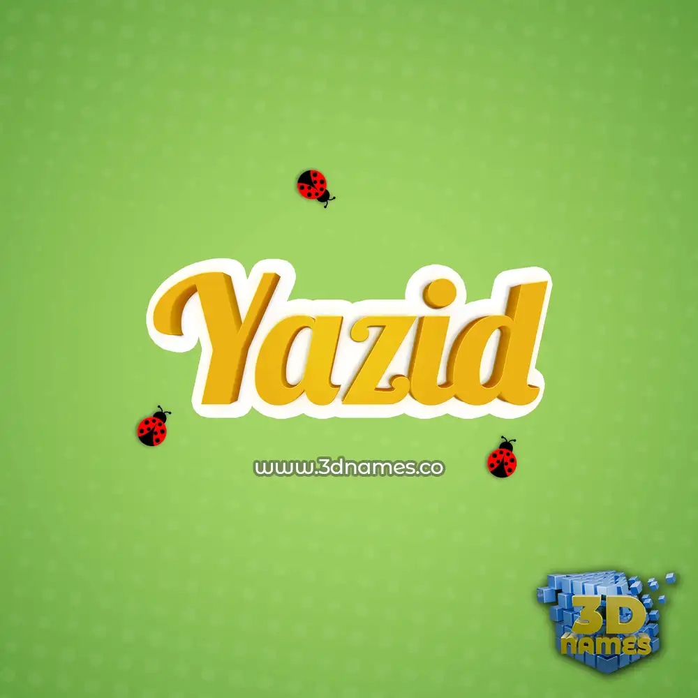 yazid in Ladybugs style - 3D name wallpaper