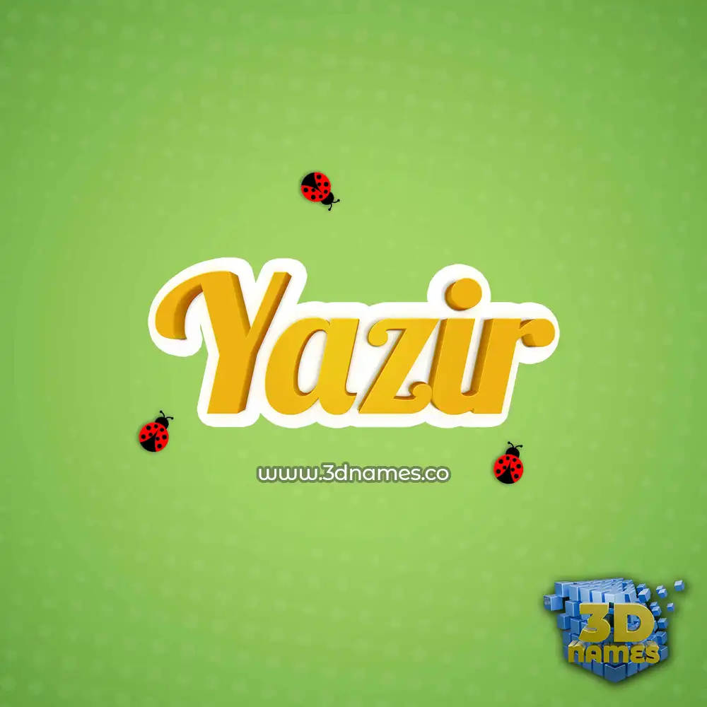 yazir in Ladybugs style - 3D name wallpaper